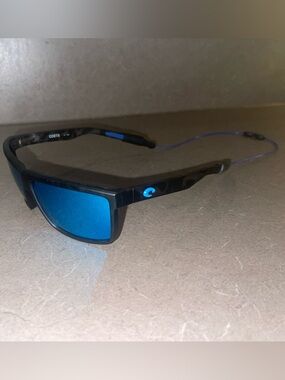 Not Costa Polarized Sunglasses with Blue Mirrors and Black Frame